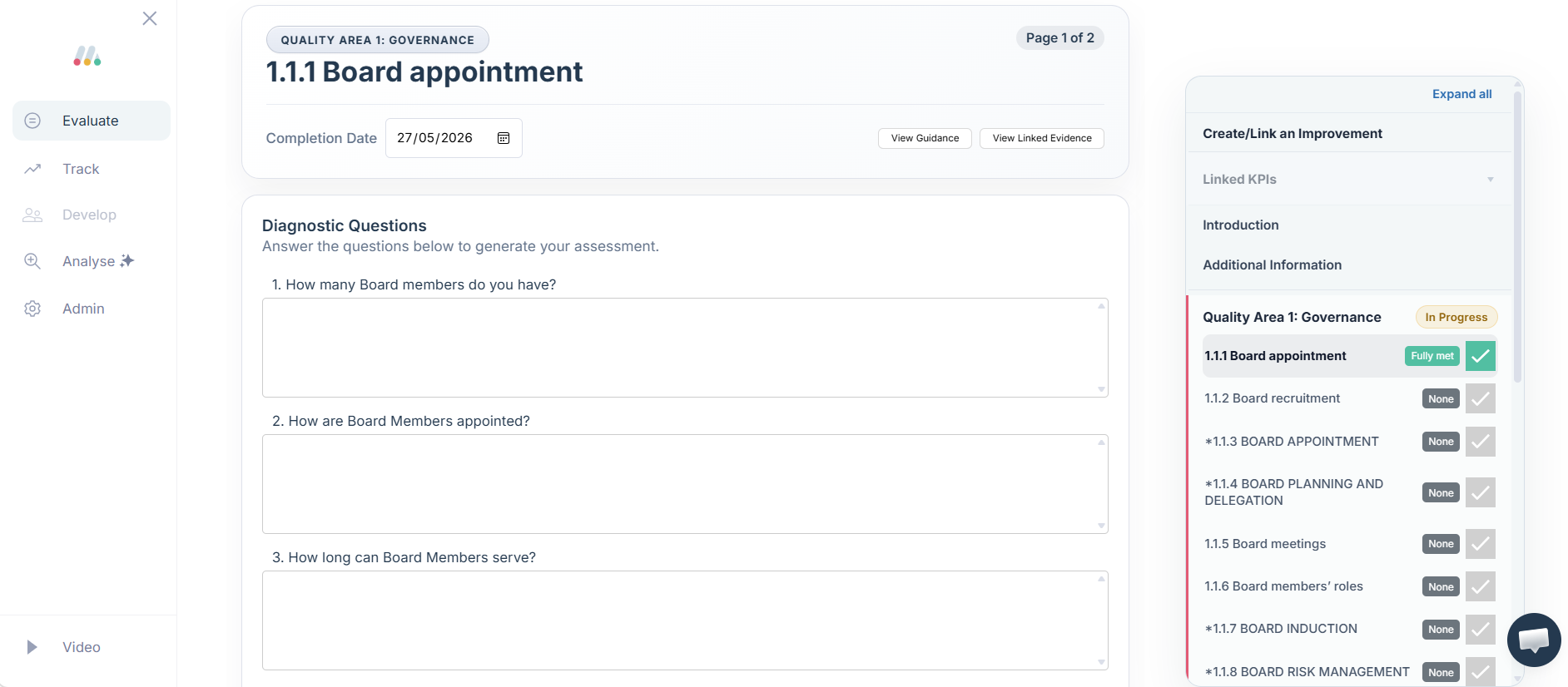 Mesma Mia Screetshot Governance Qs